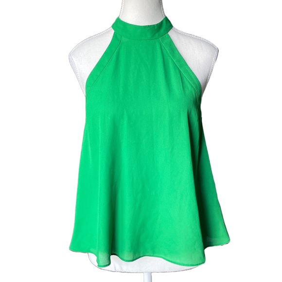 Zara Tops - Zara TRF Green Halter Blouse w/ Neck Tie